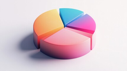 Obraz premium Colorful Pie Chart Illustration for Data Visualization Concepts