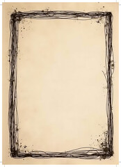 Vintage decorative border on textured paper.