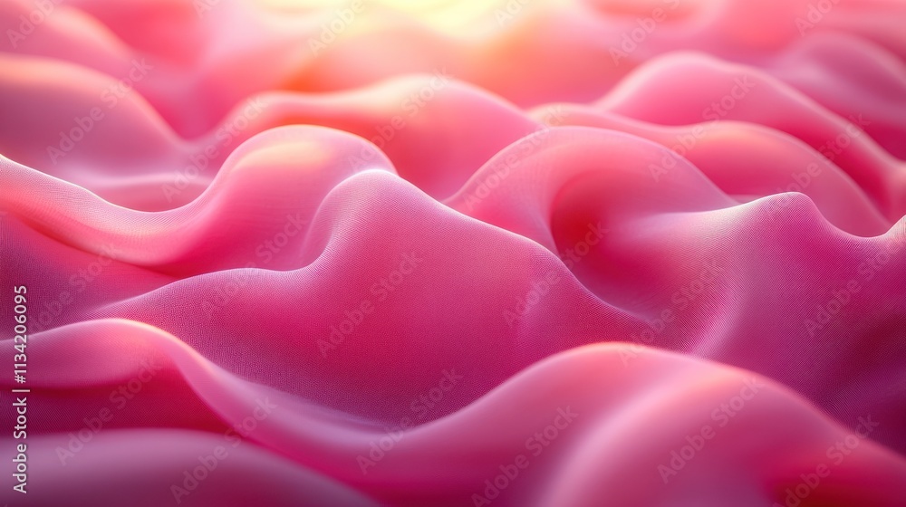 Poster a soft, flowing fabric in shades of pink, creating a serene and calming visual effect.