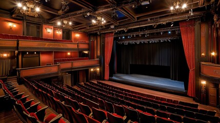 theater and a stage in a performing arts venue