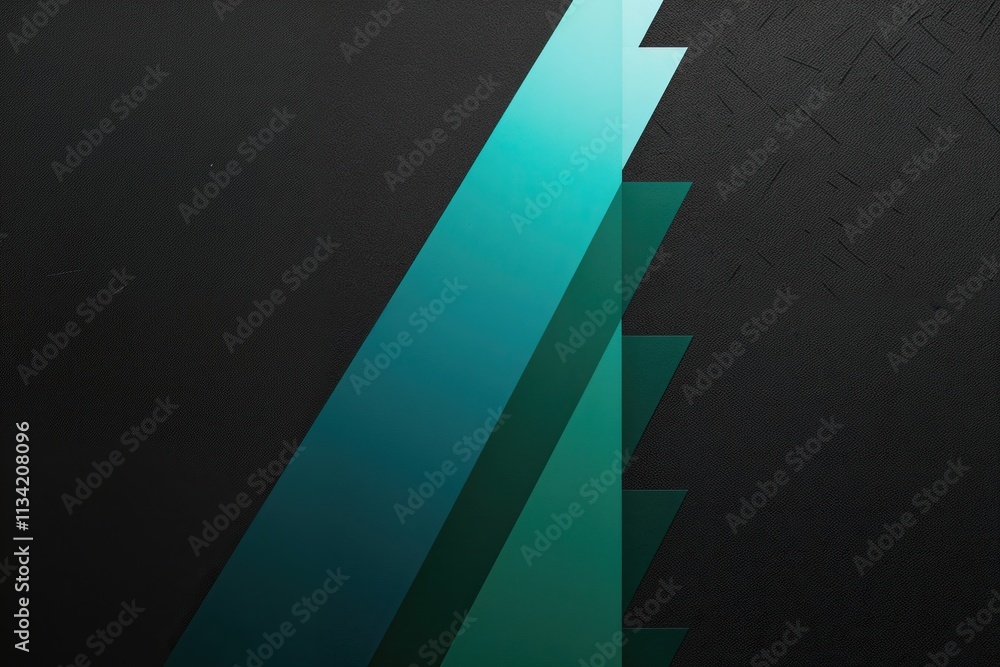 Poster moody teal and emerald gradient transition on textured black surface for digital design background