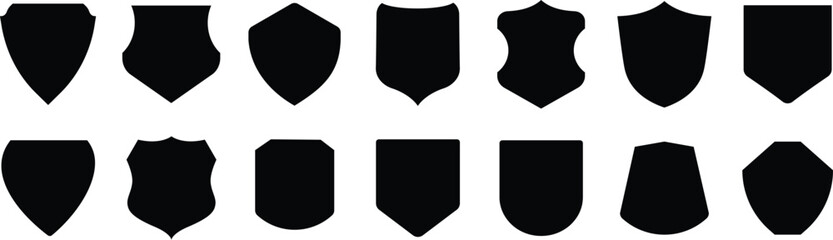 Shield icon set. Protect shield security vector. Collection of security shield icons. Security shield symbols. Vector illustration.