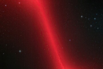 Obraz premium Warm Red and Jet Black Gradient Canvas with Hazy Lighting and Starry Texture