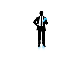 Sketch of a businessman with expression