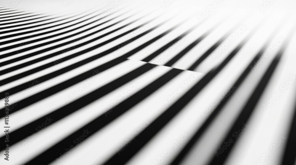 Aufkleber abstract lines and shadows on a white background in minimalist style