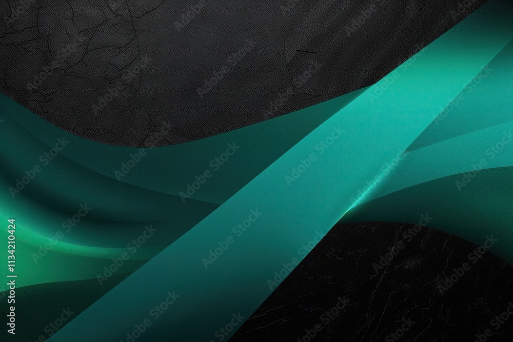 Poster teal and emerald gradient textured black background for digital design use