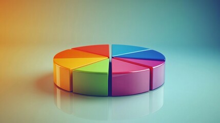 Obraz premium Colorful Abstract Pie Chart Displaying Data Segments Graphically