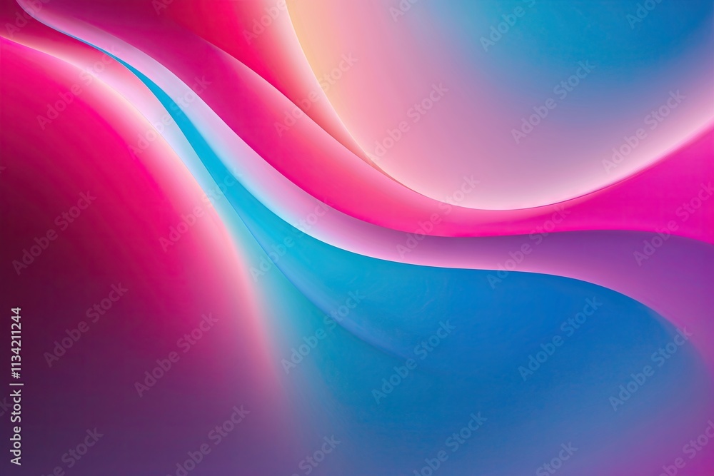 Poster vibrant pink and azure lush gradient background with ethereal flow