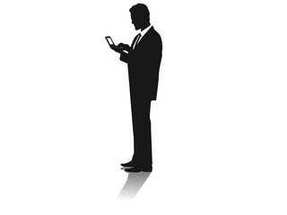 Obraz premium Sketch of a businessman with expression