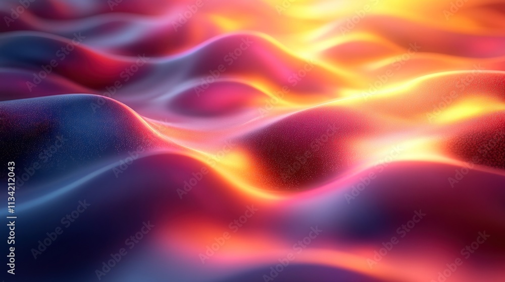 Poster abstract waves of vibrant colors creating a dynamic, fluid texture.