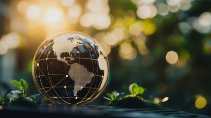 Abstract business Financial charts show a significant increase in profits in the stock market.This is driven by higher interest rates and continued growth. In the innovation world network of financial