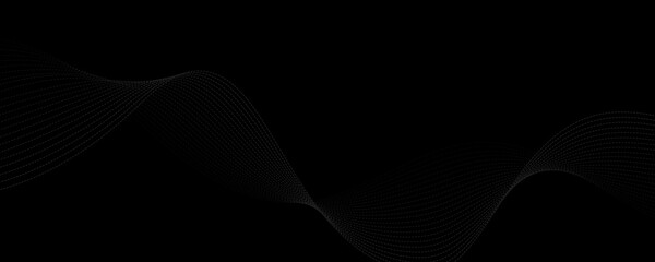 Abstract black wave background