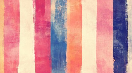 Fototapeta premium Colorful Striped Background with Soft Brush Strokes and Texture