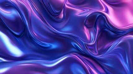 Obraz premium Smooth Colorful Waves of Purple and Blue Fabric Texture