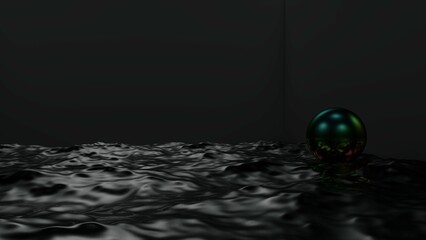 Iridescent ball floating