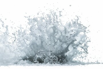 Water Splash Isolated on White Background
