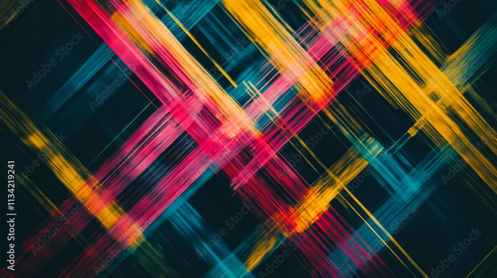 Leinwandbilder abstract colorful lines in motion creating dynamic visual energy