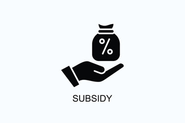 Subsidy Vector, Icon Or Logo Sign Symbol Illustration 