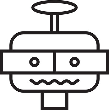 recommend clip art: Robot Avatar Line Art