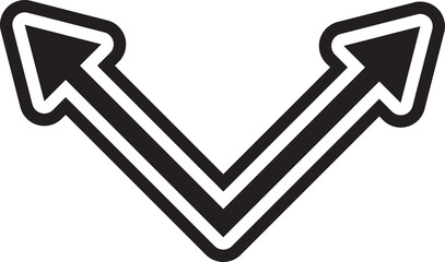 Junction Arrow Glyph Icon
