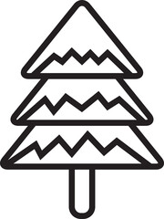 Christmas Tree Line Art