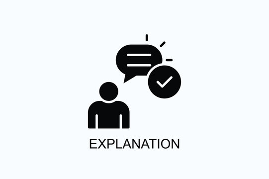 Explanation Vector, Icon Or Logo Sign Symbol Illustration 