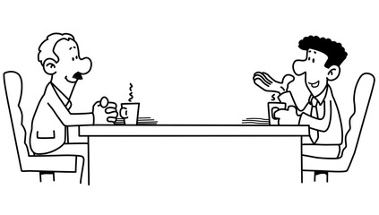 man and woman sitting in table and discussion somethings