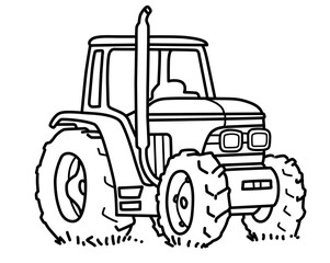 tractor isolated on white