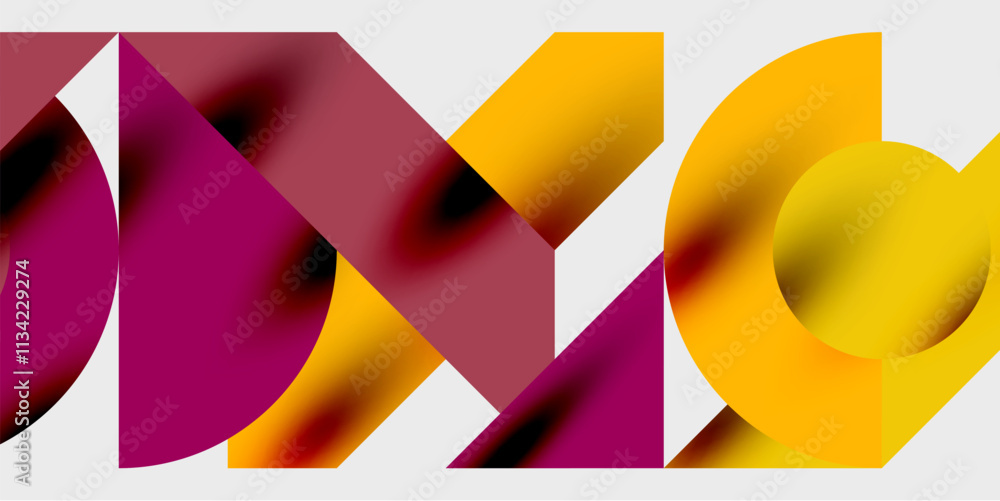 Poster Vibrant abstract background circles with smooth gradients, creating a dynamic and modern design. Ideal for creative, tech, or contemporary-themed projects