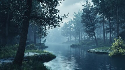 Obraz premium morning in the forest