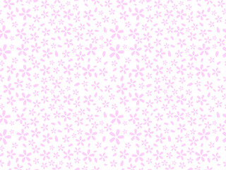 桜のシームレスパターン　B-1'