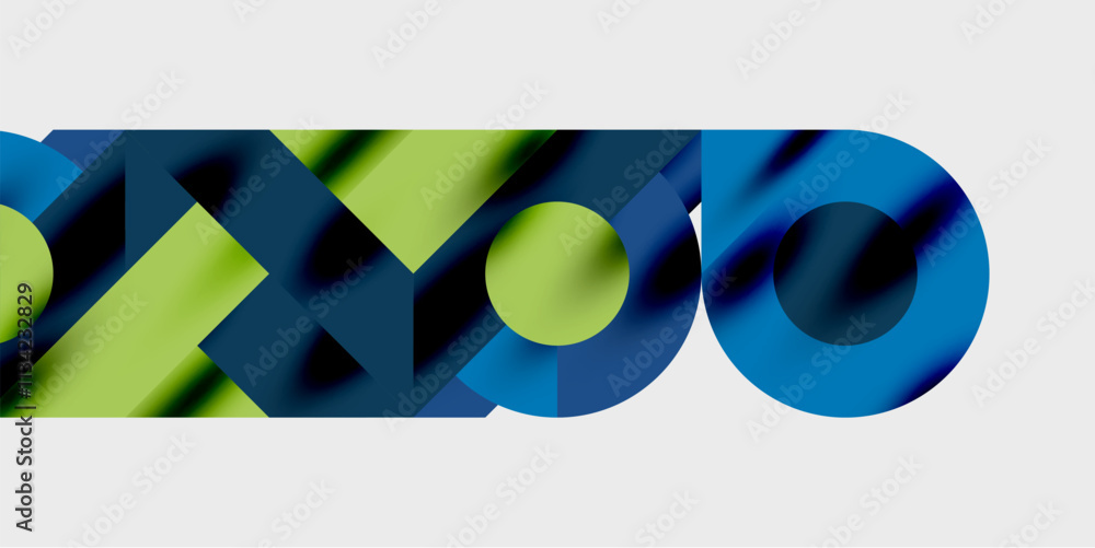 Poster Vibrant abstract background circles with smooth gradients, creating a dynamic and modern design. Ideal for creative, tech, or contemporary-themed projects