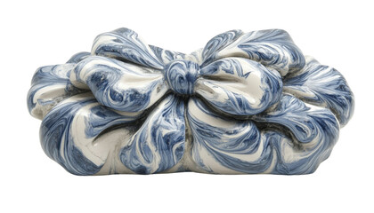 Obraz premium Blue and White Ceramic Bow.