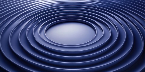 Fototapeta premium Abstract concentric circles ripple effect in dark blue.