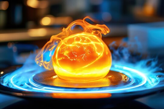 Cosmic Confection: A Futuristic Floating Dessert