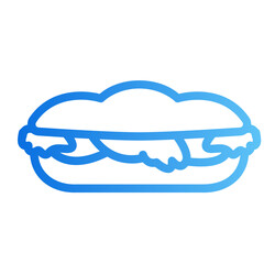 banh mi Gradient icon
