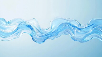 Abstract flowing blue liquid wave.