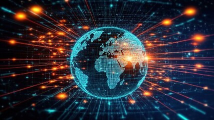 digital world globe