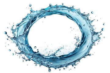 High-resolution 3D render: a realistic water splash, isolated on white, perfect for urban exploration themes.