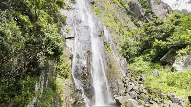 Waterfall in the mountains, bambara kanda ella sri lanka