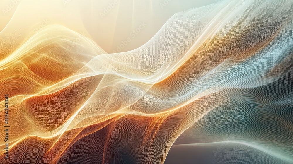 Aufkleber fiery fractal smoke swirls in an abstract orange backdrop, creating a dynamic energy pattern