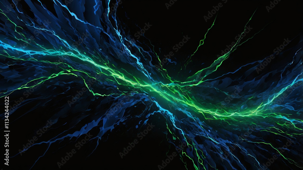 Aufkleber abstract lightning fractal background with energy and motion