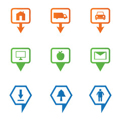 Map Pins and Locations variety direction 

