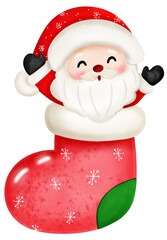 santa claus with christmas tree