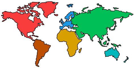map of the world sketch illustration