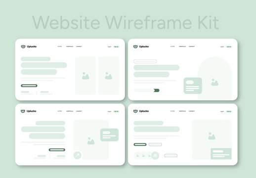 Website Wireframe Kit Design Template