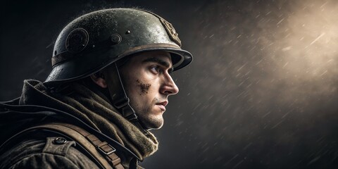 Post-Traumatic Stress Disorder (PTSD) in soldiers for blogs, mental health campaigns, educational content, and awareness materials on trauma recovery and veteran support