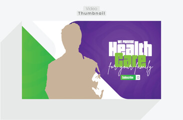 Medical YouTube Video Thumbnail Template Design
