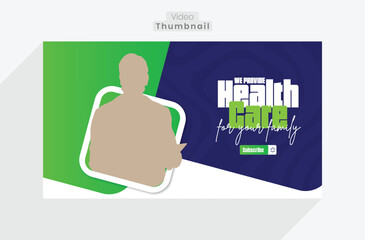 Medical YouTube Video Thumbnail Template Design
