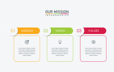 : mision,vision,values,graphic design template.with option.